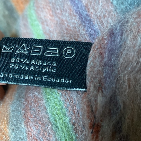 Shupaca Alpaca Wool Blend Stripe Scarf - Picture 4 of 5